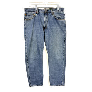 Levi's 505 Men's Denim Jeans Actual Size 34Wx29L Blue Regular Fit Straight Leg